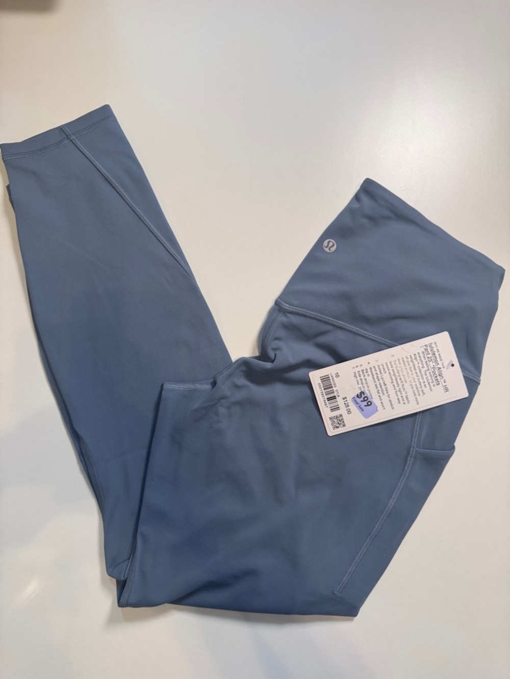 Lululemon NWT Align HR Pant with Pockets CLR: Steel Blue 25" length SZ: 10 - Picture 2 of 4